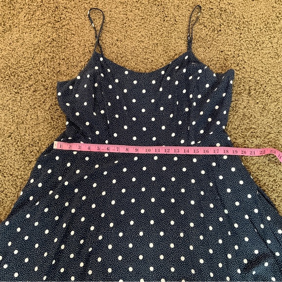 Navy Blue White Polka Dots Cami Swing Dress, Pin-Up, Rockabilly, 1950’s Retro🍒 - Picture 6 of 8